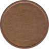 Монета. Испания. 2 цента 2011 год. ав.