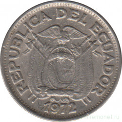 Монета. Эквадор. 10 сентаво 1972 год.