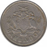 Монета. Барбадос. 10 центов 1995 год. ав.