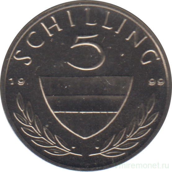 Монета. Австрия. 5 шиллингов 1999 год.