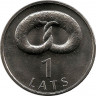 Монета. Латвия. 1 лат 2005 год. Крендель. ав