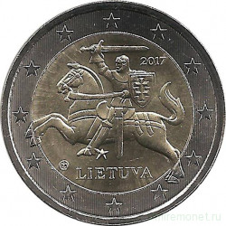 Монета. Литва. 2 евро 2017 год.