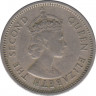 Монета. Британские Восточные Карибские территории. 10 центов 1956 год. рев.