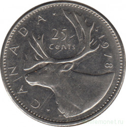 Монета. Канада. 25 центов 1978 год.