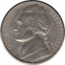 Монета. США. 5 центов 1992 год. Монетный двор P. ав.