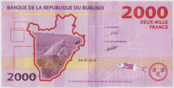 Банкнота. Бурунди. 2000 франков 2018 год. Тип 52.