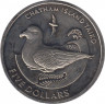Монета. Новая Зеландия. 5 долларов 2004 год. Чатамский тайфунник. ав.