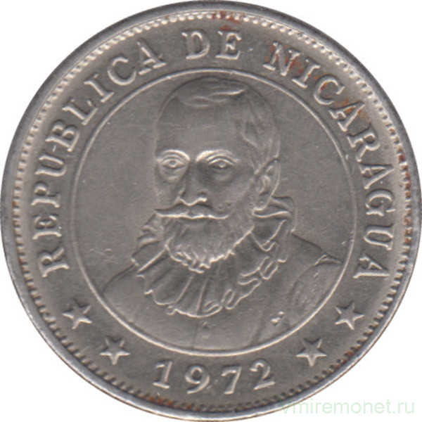 Монета. Никарагуа. 10 сентаво 1972 год. Магнитный.