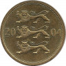 Монета. Эстония. 50 сентов 2004 год. ав