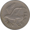 Монета. Барбадос. 10 центов 1996 год. рев.