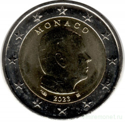 Монета. Монако. 2 евро 2023 год.