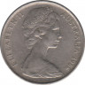 Монета. Австралия. 5 центов 1966 год. ав.