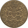 Монета. Кения. 10 центов 1984 год. ав.