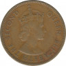 Монета. Гонконг. 10 центов 1956 год. H. рев.