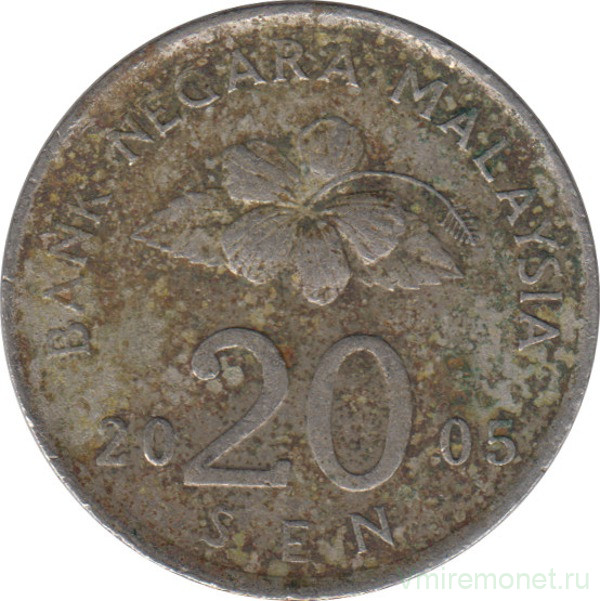 Монета. Малайзия. 20 сен 2005 год.
