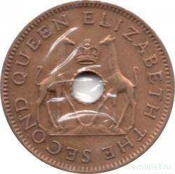 Монета. Родезия и Ньясаленд. 1/2 пенни 1957 год.