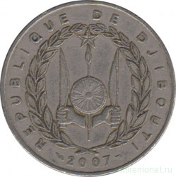 Монета. Джибути. 50 франков 2007 год.