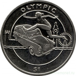 Монета. Сьерра-Леоне. 1 доллар 2012 год. XXX летние Олимпийские Игры, Лондон 2012. Бег с барьерами.