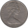 Монета. Новая Зеландия. 50 центов 1972 год. ав.