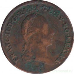 Монета. Австрийская империя. 1 крейцер 1800 год. Монетный двор B.