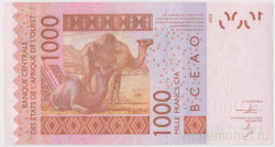 Банкнота. Западноафриканский экономический и валютный союз (ВСЕАО). Нигер. 1000 франков 2003 год. (H). Тип 615Hа.