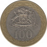 Монета. Чили. 100 песо 2012 год. ав.