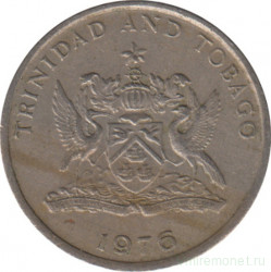 Монета. Тринидад и Тобаго. 25 центов 1976 год. Старый тип.