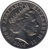 Монета. Новая Зеландия. 5 долларов 2006 год. Новозеландский сокол. рев.