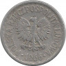 Аверс. Монета. Польша. 1 злотый 1966 год.