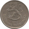 Аверс.Монета. Финляндия. 1 марка 1983 год (K).