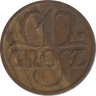 Монета. Польша. 1 грош 1938 год. рев.