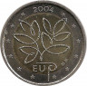 Аверс. Монета. Финляндия. 2 евро 2004 год. Расширение ЕС.