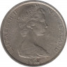 Монета. Новая Зеландия. 50 центов 1967 год. ав.