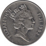 Монета. Фиджи. 10 центов 1992 год. ав.
