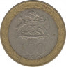 Монета. Чили. 100 песо 2010 год. ав.
