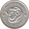 Монета. Австралия. 1 шиллинг 1956 год. ав.