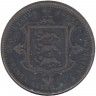 Монета. Великобритания. Джерси. 1/26 шиллинга 1870 год.