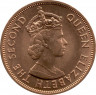 Монета. Маврикий. 5 центов 1969 год.