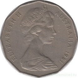 Монета. Австралия. 50 центов 1981 год.