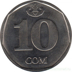 Монета. Кыргызстан. 10 сом 2009 год.