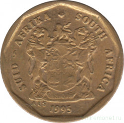Монета. Южно-Африканская республика (ЮАР). 10 центов 1995 год.