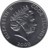 Монета. Острова Кука. 5 центов 2000 год. ФАО. ав.