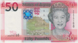 Банкнота. Джерси (Великобритания). 50 фунтов 2010 - 2018 года. Тип 36а.