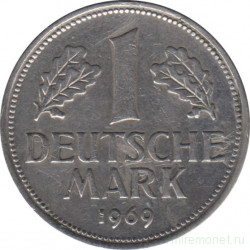 Монета. ФРГ. 1 марка 1969 год. Монетный двор - Мюнхен (D).