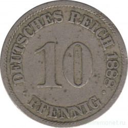 Монета. Германия (Германская империя 1871-1922). 10 пфеннигов 1888 год. (A).