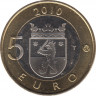 Монета. Финляндия. 5 евро 2010 год. Исторические регионы Финляндии. Сатакунта рев.