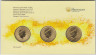 Монета. Австралия. Набор 3 монеты 1 доллар 2012 год. XXX летние олимпийские игры Лондон 2012. В конверте. открытка тыл.
