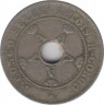 Монета. Бельгийское Конго. 10 сантимов 1928 год. рев.