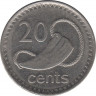 Монета. Фиджи. 20 центов 2009 год. рев.