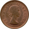 Монета. Южно-Африканская республика (ЮАР). 1/4 пенни 1959 год.